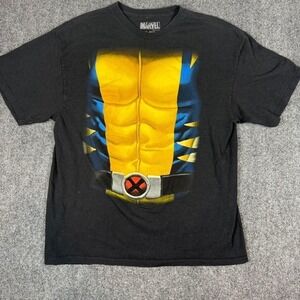 Marvel Wolverine Abs X-Men Black T-shirt Men's XL Graphic Print